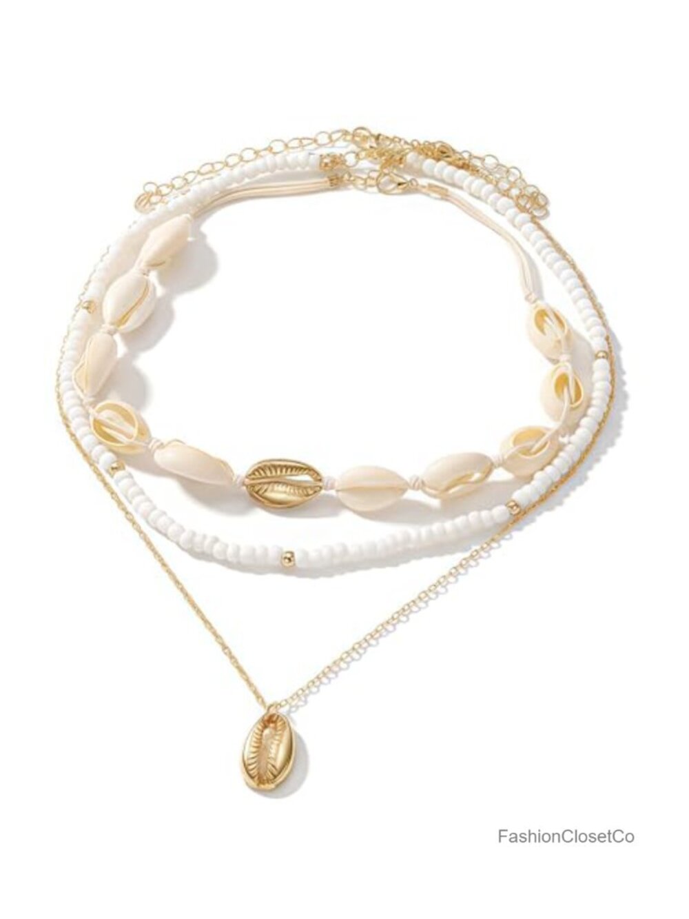 Handmade Natural Sea Shell Necklace, Adjustable Coastal Beach Jewelry for Women